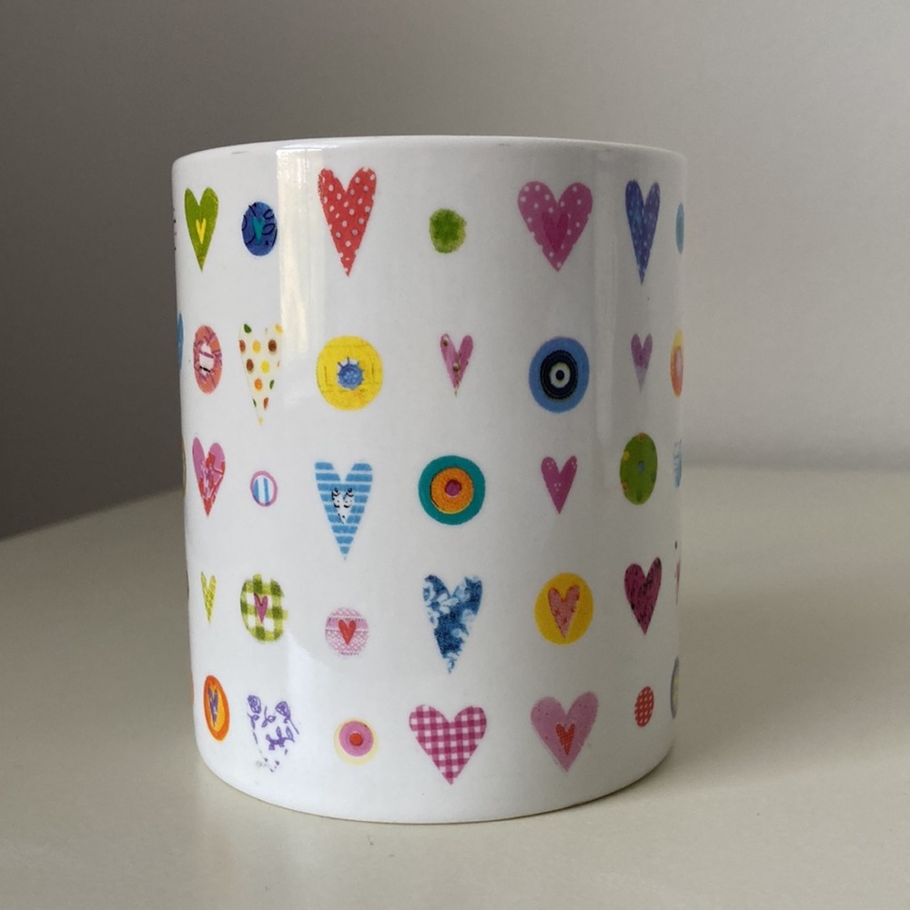 Heart Hearts Love Coffee Mug Tea Cup Valentine’s Day gift the English Table UK - Picture 2 of 8
